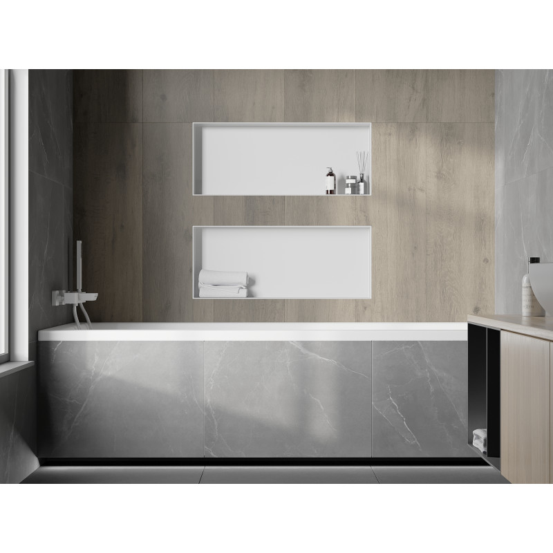 Mexen X-Wall-NR вдлъбната лавица без фланец 75 x 30 см, бяла - 1921753010