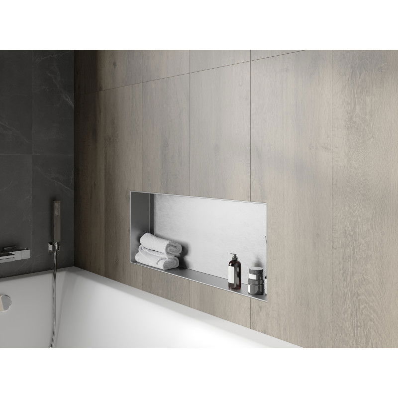 Mexen X-Wall-NR вдлъбната полица без фланец 75 x 30 см, инокс - 1911753010