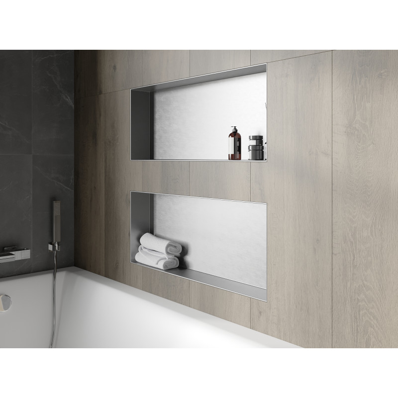 Mexen X-Wall-NR нишева полица без фланец 75 x 30 см, инокс - 1911753010