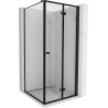 Mexen Mist-F T сгъваема душ кабина дясна 70 x 70 см, черна рамка, черна - 8A6T-070-070-70-70-P