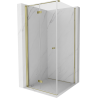 Mexen Mist-F T сгъваема лява душ кабина 85 x 85 см, прозрачна, златна - 8A6T-085-085-50-00-L