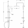 Mexen T22 душ колона, черна - 798222293-70