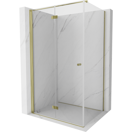 Mexen Mist-F T сгъваема лява душ кабина 70 x 85 см, прозрачна, златиста - 8A6T-070-085-50-00-L