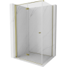 Mexen Mist-F T сгъваема лява душ кабина 70 x 85 см, прозрачна, златиста - 8A6T-070-085-50-00-L