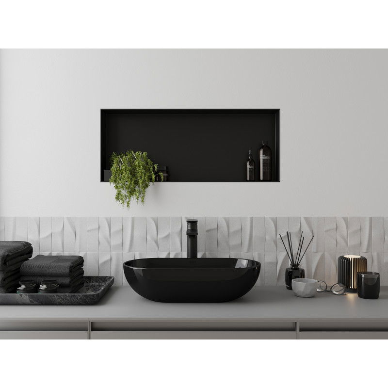 Mexen X-Wall-NR ниши рафт без фланец 75 x 30 см, черен - 1971753010