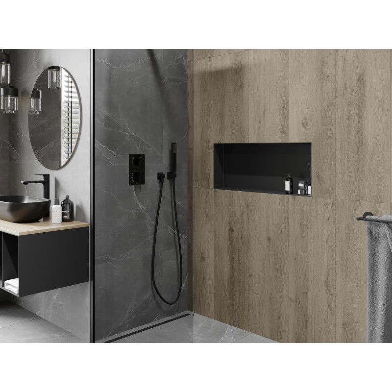 Mexen X-Wall-NR ниши рафт без фланец 75 x 30 см, черен - 1971753010