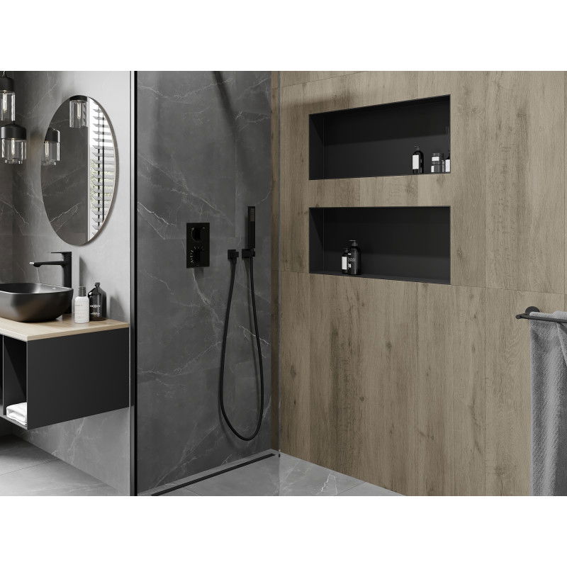 Mexen X-Wall-NR ниши рафт без фланец 75 x 30 см, черен - 1971753010