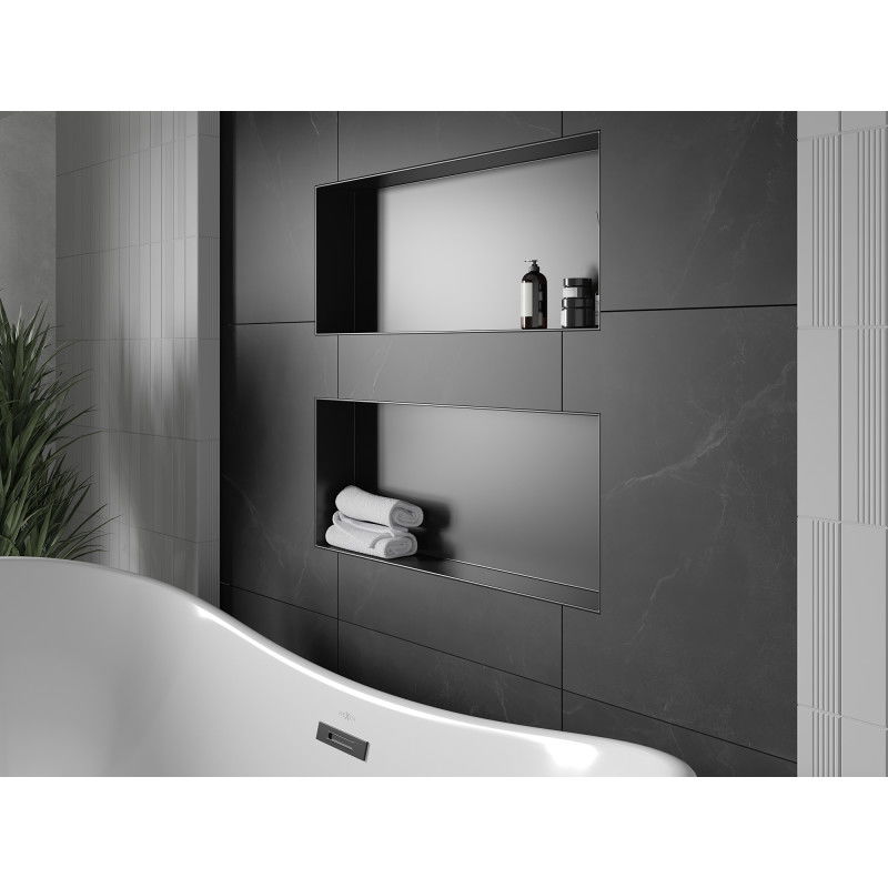 Mexen X-Wall-NR ниши рафт без фланец 75 x 30 см, черен - 1971753010