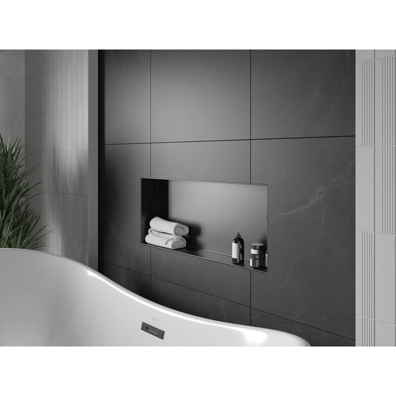 Mexen X-Wall-NR ниши рафт без фланец 75 x 30 см, черен - 1971753010