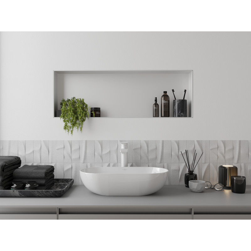 Mexen X-Wall-NR рафт нишов без фланец 90 x 30 см, бял - 1921903010
