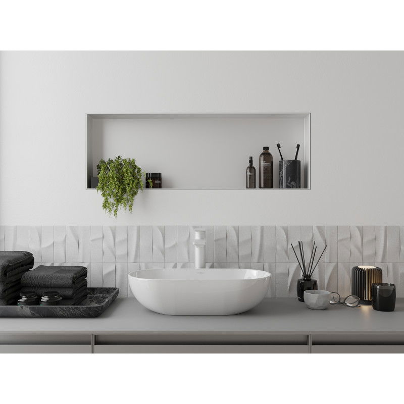 Mexen X-Wall-NR вградена полица без фланец 90 x 30 cm, бяла - 1921903010