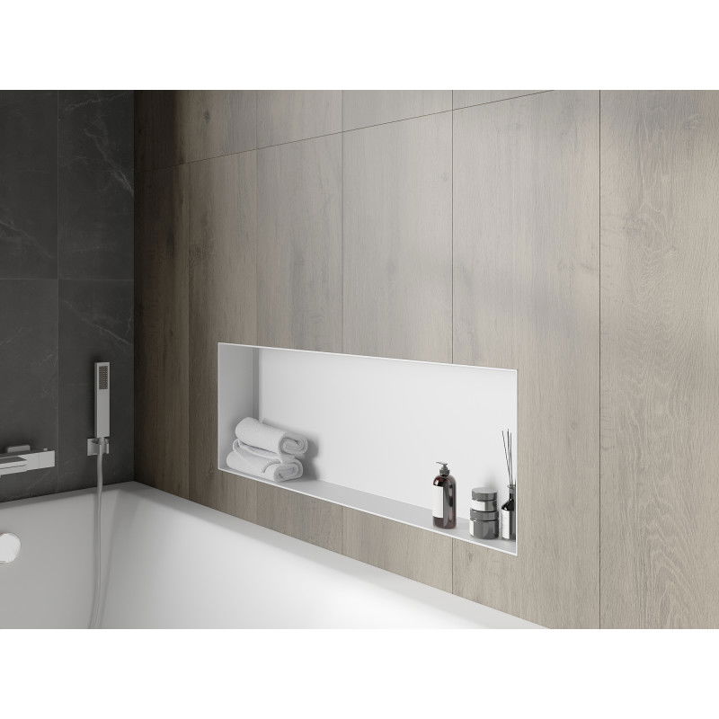 Mexen X-Wall-NR вградена полица без фланец 90 x 30 cm, бяла - 1921903010