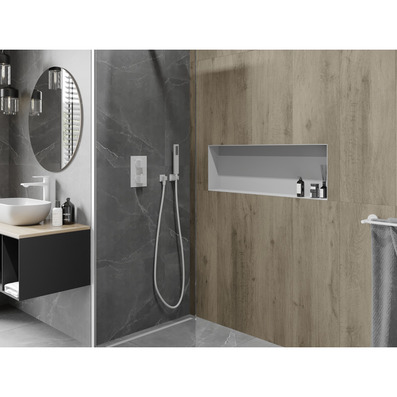 Mexen X-Wall-NR рафт нишов без фланец 90 x 30 см, бял - 1921903010