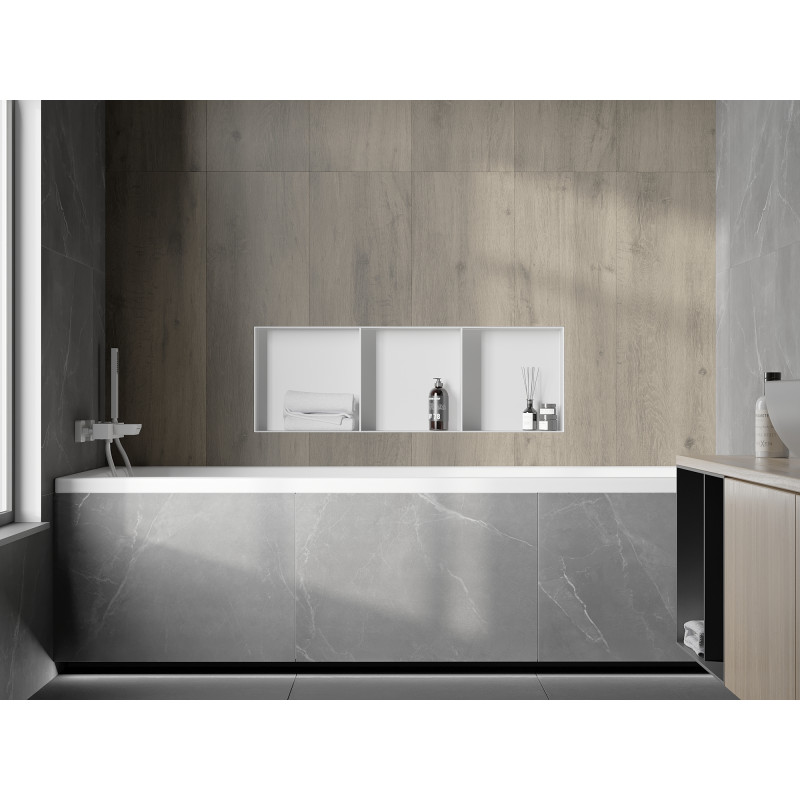 Mexen X-Wall-NR нишева полица без фланец с полица 90 x 30 см, бяла - 1921903010S