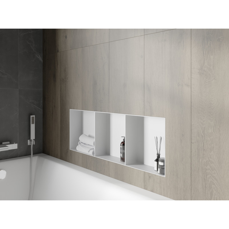 Mexen X-Wall-NR нишева полица без фланец с полица 90 x 30 см, бяла - 1921903010S