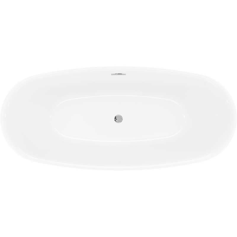 Mexen Luvo Slim свободностояща вана 170 x 75 см, бяла, хромиран прелив - 52801707500-01