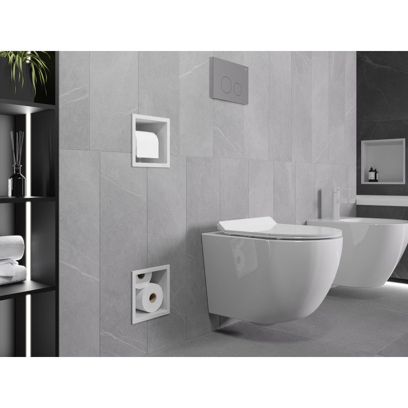 Mexen X-Wall-BP държач за тоалетна хартия с поставка, бял - 1924