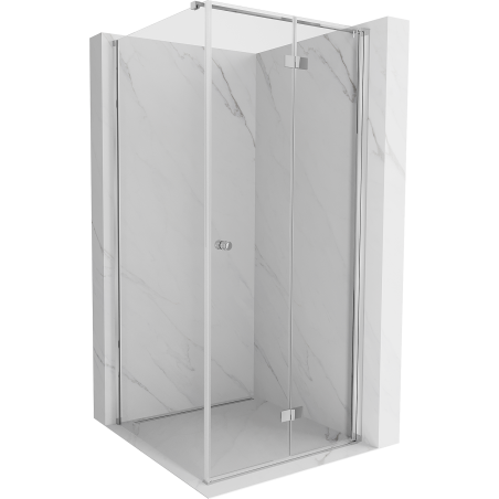 Сгъваема дясна душ кабина Mexen Mist-F T 85 x 85 cm, прозрачна, хром - 8A6T-085-085-01-00-P