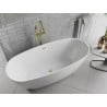 Mexen Luvo Slim свободно стояща вана 170 x 75 cm, бяла, преливане златисто четкано - 52801707500-55