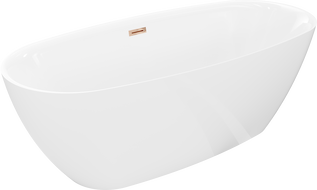 Mexen Luvo Slim свободностояща вана 170 x 75 см, бяла, прелив розово злато - 52801707500-60