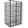 Mexen Mist-F T сгъваема душ кабина дясна 70 x 95 см, черна решетка, черна - 8A6T-070-095-70-77-P