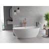 Mexen Luvo Slim самостоятелна вана 170 x 75 cm, бяла, преливник от четкана мед - 52801707500-65