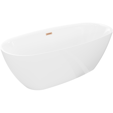 Mexen Luvo Slim свободностояща вана 170 x 75 см, бяла, преливник gun gray четкан - 52801707500-66