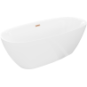 Mexen Luvo Slim свободностояща вана 170 x 75 см, бяла, преливник gun gray четкан - 52801707500-66