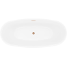 Mexen Luvo Slim свободностояща вана 170 x 75 см, бяла, преливник gun gray четкан - 52801707500-66