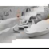 Mexen Luvo Slim свободностояща вана 170 x 75 см, бяла, преливник gun gray четкан - 52801707500-66