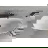 Mexen Luvo Slim свободностояща вана 170 x 75 см, бяла, черен преливник - 52801707500-70