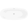 Mexen Luvo Slim свободностояща вана 170 x 75 cm, бяла/черна, преливане хром - 52801707575-01