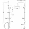 Мексен T33 колона за душ, черна - 798333393-70
