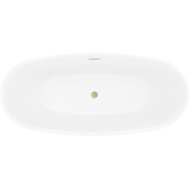 Mexen Luvo Slim свободностояща вана 170 x 75 cm, бяла/черна, прелив златист матиран - 52801707575-55