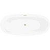 Mexen Luvo Slim свободно стояща вана 170 x 75 cm, бяла/черна, златисто матово покритие - 52801707575-55