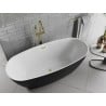 Mexen Luvo Slim свободно стояща вана 170 x 75 cm, бяла/черна, златисто матово покритие - 52801707575-55