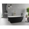 Mexen Luvo Slim свободно стояща вана 170 x 75 cm, бяла/черна, златисто матово покритие - 52801707575-55