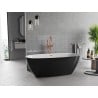 Mexen Luvo Slim свободно стояща вана 170 x 75 cm, бяла/черна, преливане розово злато - 52801707575-60