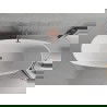 Mexen Luvo Slim свободно стояща вана 170 x 75 cm, бяла/черна, преливане розово злато - 52801707575-60