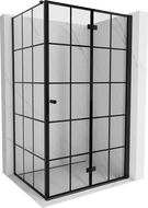 Mexen Mist-F T сгъваема душ кабина дясна 95 x 100 см, черна решетка, черна - 8A6T-095-100-70-77-P
