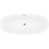 Mexen Luvo Slim самостоятелна вана 170 x 75 см, бяла/черна, преливане четка gun gray - 52801707575-66