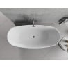Mexen Luvo Slim самостоятелна вана 170 x 75 см, бяла/черна, преливане четка gun gray - 52801707575-66