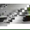 Mexen Luvo Slim самостоятелна вана 170 x 75 см, бяла/черна, черен преливник - 52801707575-70