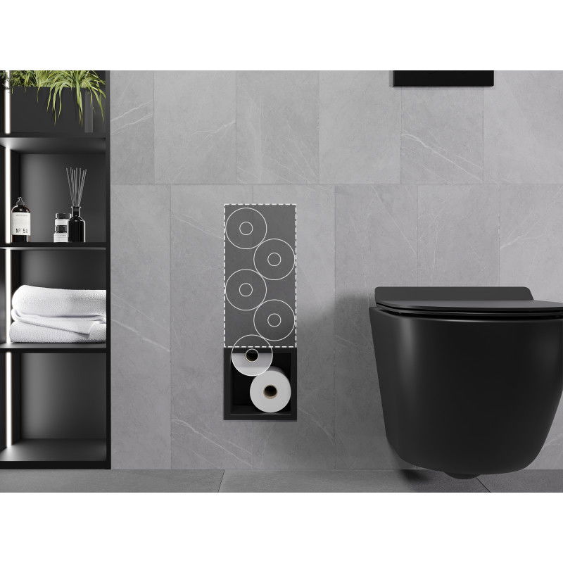 Mexen X-Wall-B държач за тоалетна хартия, черен - 1975