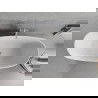 Mexen Luvo Slim свободно стояща вана 170 x 75 cm, бяла/черна, преливник никел матов - 52801707575-97