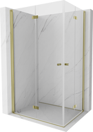 Mexen Mist-F Duo сгъваема душ кабина 95 x 120 см, прозрачна, златна - 8A6-095L-120P-50-00