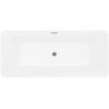 Mexen Velo Slim свободностояща вана 170 x 75 cm, бяла, златен преливник - 52811707500-50