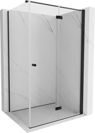 Сгъваема душ кабина Mexen Mist-F T, дясна 115 x 75 см, прозрачна, черна - 8A6T-115-075-70-00-P