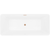 Mexen Velo Slim самостоятелно стояща вана 170 x 75 см, бяла, преливник четкана мед - 52811707500-65