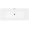 Mexen Velo Slim свободностояща вана 170 x 75 cm, бяла, черен преливник - 52811707500-70